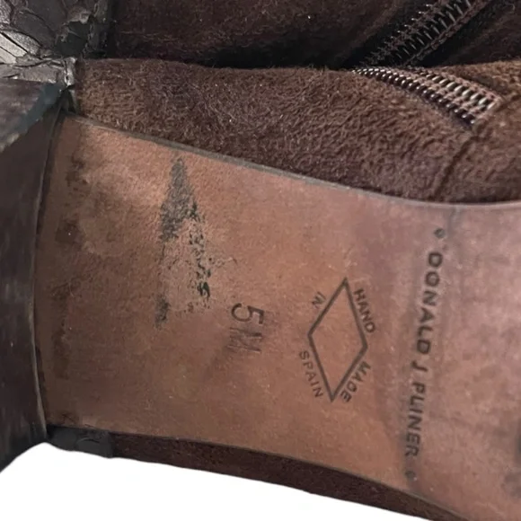 Donald J Pliner Suede Brown boots Women's Size 5 M - Picture 9 of 10